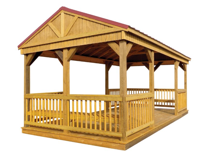 Cabana with Rustic Red Roof